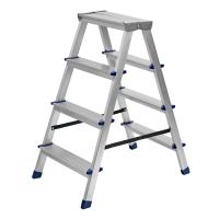 Стремянка двусторонняя 4 ступени, алюминиевая, Сибртех по ценам производителя в Москве с доставкой по всей России