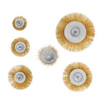 Набор щеток для дрели, 6 шт, 5 плоских 40-50-65-75-100 мм + 1 "чашка" 50 мм, со шпильками Matrix по ценам производителя в Москве с доставкой по всей России