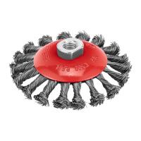 Щетка для УШМ, 115 мм, М14, "тарелка", крученая проволока 0.5 мм Matrix по ценам производителя в Москве с доставкой по всей России