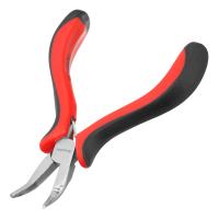 Длинногубцы изогнутые Mini, 130 мм, никелированные, авторазжим, двухкомпонентные рукоятки Matrix по ценам производителя в Москве с доставкой по всей России