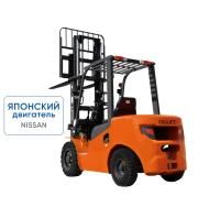 Бензиновый погрузчик CPQD25-RCK2 с японским двигателем, свободным подъемом и боковым смещением вил