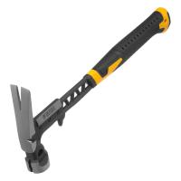 Молоток строительный 450 г, цельнокованый,боек с магнитом, двухкомп. обрезин. рук-ка Denzel по ценам производителя в Москве с доставкой по всей России