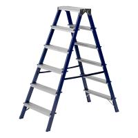 Стремянка двусторонняя 6 ступеней, стальная, Сибртех по ценам производителя в Москве с доставкой по всей России