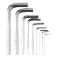 Набор ключей имбусовых HEX, 2-12 мм, 45x, закаленные, 9 шт, короткие, никель Сибртех