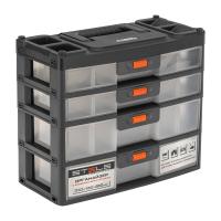 Органайзер для хранения с выдвижными лотками 310х150х260мм, 4 секции, пластик Stels по ценам производителя в Москве с доставкой по всей России