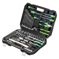 Набор инструментов, 1/2", 1/4", пластиковый кейс 76 предметов Сибртех по ценам производителя в Москве с доставкой по всей России