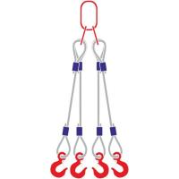 Строп канатный 4СК, с 4 крюками 1Т x 4М