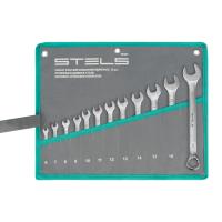 Набор ключей комбинированных 6-22 мм, 12 шт, CrV, матовый хром Stels по ценам производителя в Москве с доставкой по всей России