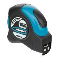 Рулетка "Schlagfest",10 м x 25 мм,магнитный обрезиненный зацеп,двусторонняя шкала,автоматическая фиксация Gross по ценам производителя в Москве с доставкой по всей России