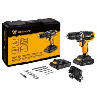 Аккумуляторная дрель-шуруповерт DEKO Banger 20V ONE+ SET1 в кейсе, 2х1.5Ач