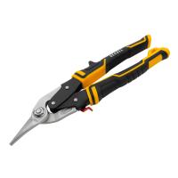 Ножницы по металлу, 270 мм, прямой и левый рез, сталь-СrMo, трехкомпонентные рукоятки Denzel по ценам производителя в Москве с доставкой по всей России