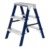 Стремянка двусторонняя 3 ступени, стальная, Сибртех по ценам производителя в Москве с доставкой по всей России