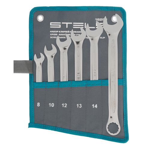 Набор ключей комбинированных 6 шт, 8-17 мм,  антислип Stels по ценам производителя в Москве с доставкой по всей России