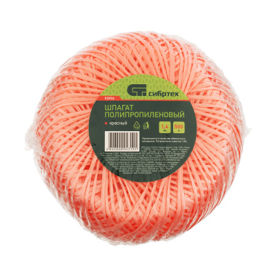 Шпагат полипропиленовый красный, 1.4 мм, L 500, Сибртех по ценам производителя в Москве с доставкой по всей России