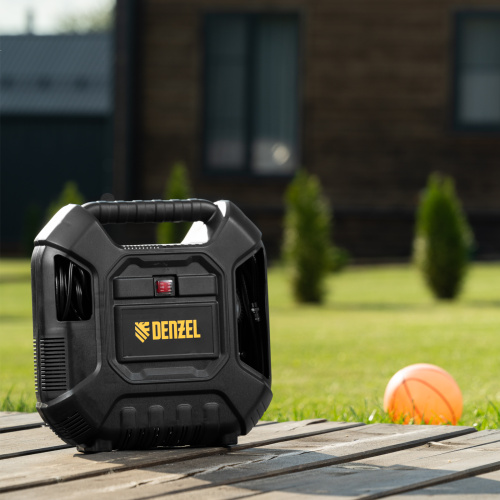 Компрессор воздушный DL1100 1.1 кВт, 180 л/мин, с набором аксессуаров Denzel по ценам производителя в Москве с доставкой по всей России