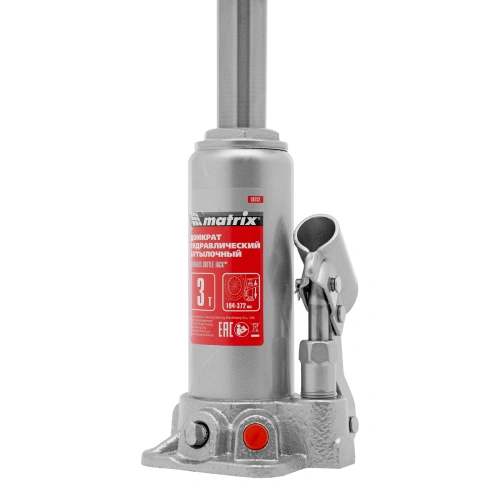 Домкрат гидравлический бутылочный, 3 т, высота подъема 194-372 мм, в пластиковый кейсе Matrix по ценам производителя в Москве с доставкой по всей России