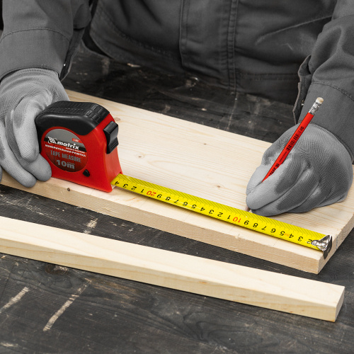 Рулетка Double fixation,10 м х 25 мм,обрезиненный корпус,двойная плавная фиксация Matrix по ценам производителя в Москве с доставкой по всей России