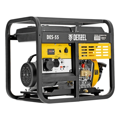 Генератор дизельный DES-55, 5,5 кВт, 230 В, 11 л, ручной стартер Denzel по ценам производителя в Москве с доставкой по всей России