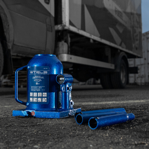 Домкрат гидравлический бутылочный телескопический, 8 т, H подъема 170-430 мм Stels по ценам производителя в Москве с доставкой по всей России