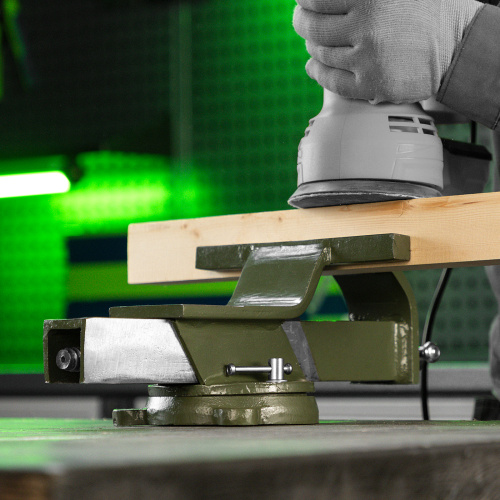 Тиски слесарные, 200 мм, стальные, поворотные Сибртех по ценам производителя в Москве с доставкой по всей России