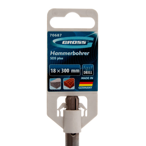 Бур по бетону Pro, 18 х 300 мм, SDS Plus Gross по ценам производителя в Москве с доставкой по всей России