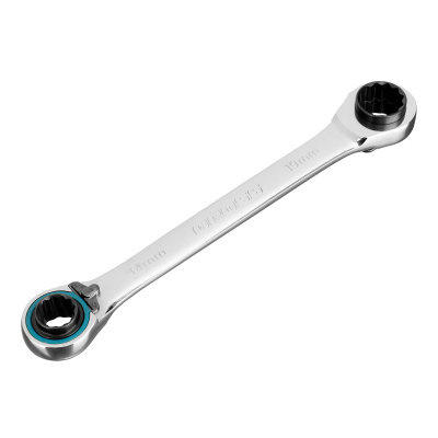 Набор ключей накидных с трещоткой, 8-19 мм, 2 шт, многоразмерные, реверсивные, CrV Gross по ценам производителя в Москве с доставкой по всей России