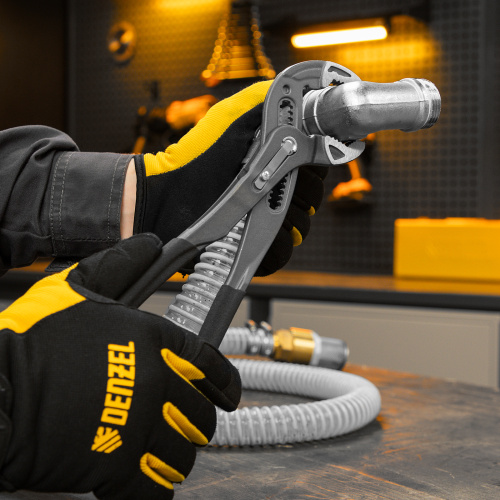 Клещи переставные, кнопочный механизм, обливные рукоятки, 300 мм Denzel по ценам производителя в Москве с доставкой по всей России