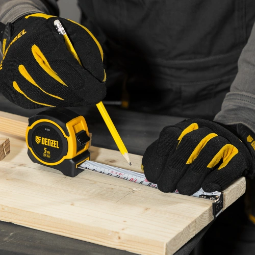 Рулетка 5м х 25мм, двухкомп. корпус, магнитный обрезиненный зацеп Denzel по ценам производителя в Москве с доставкой по всей России