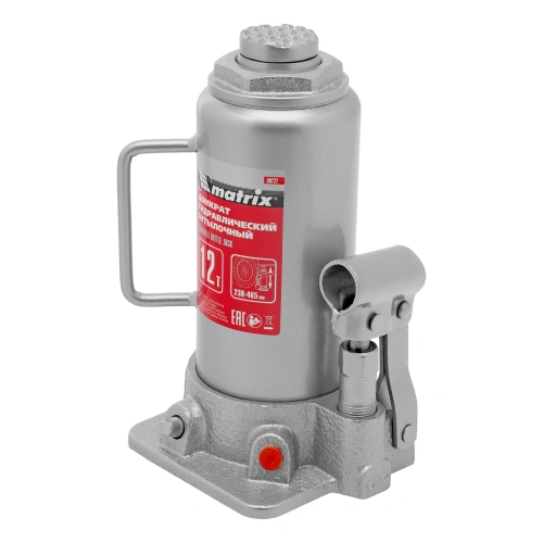 Домкрат гидравлический бутылочный, 12 т, высота подъема 230-465 мм Matrix по ценам производителя в Москве с доставкой по всей России