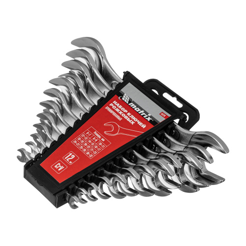 Набор ключей рожковых, 6 х 32 мм, 12 шт., CrV, хромированные Matrix по ценам производителя в Москве с доставкой по всей России