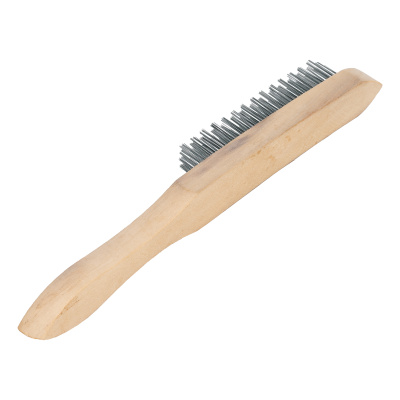 Щетка четырехрядная металлическая с деревянной ручкой Sparta по ценам производителя в Москве с доставкой по всей России