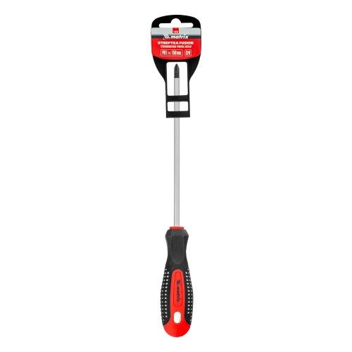 Отвертка Fusion, PH1 х 150 мм, CrV, трехкомпонентная рукоятка "Anti slip" Matrix по ценам производителя в Москве с доставкой по всей России
