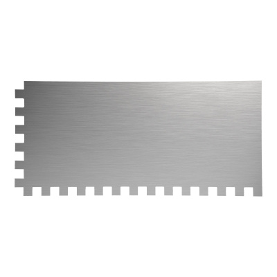 Гладилка стальная, 280 x 130 мм, зеркальная полировка, пластмастмассовая ручка, зуб 10 x 10 мм Matrix по ценам производителя в Москве с доставкой по всей России