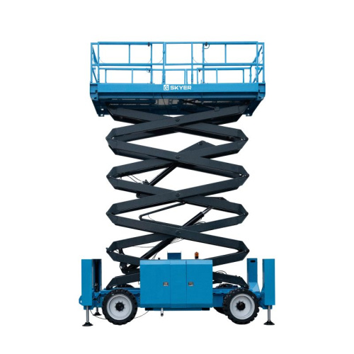 Подъемник самоходный дизельный ножничный с выдвижными платформами SKYER DPL1568 по ценам производителя в Москве с доставкой по всей России