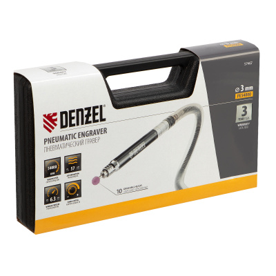 Пневматический гравер PE54000, 54000 об/мин, 3 мм, 57 л/мин Denzel по ценам производителя в Москве с доставкой по всей России
