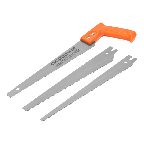 Ножовка по дереву, 300 мм, 3 сменных полотна, пластиковая рукоятка по ценам производителя в Москве с доставкой по всей России