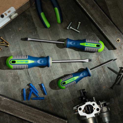 Набор отверток, CrV, трехкомпонентные рукоятки, 6 предметов Сибртех по ценам производителя в Москве с доставкой по всей России