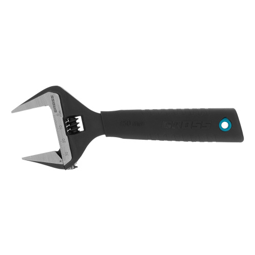 Ключ разводной, 150 мм, CrV, тонкие губки, защитные насадки Gross по ценам производителя в Москве с доставкой по всей России