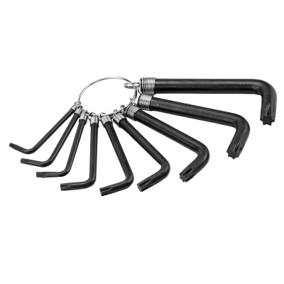 Набор ключей имбусовых Torx 9 шт: T10, 15, 20, 25, 27, 30, 40, 45, 50, оксидированные, на кольце Sparta по ценам производителя в Москве с доставкой по всей России