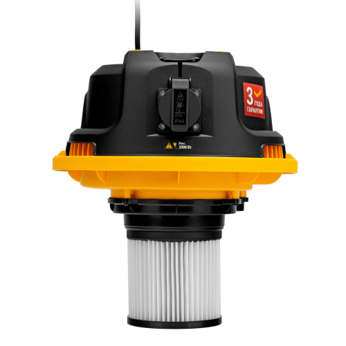 Пылесос строительный RVC20, 1400 Вт, бак 20 л, шланг 3 м, розетка с автосинхр. Denzel по ценам производителя в Москве с доставкой по всей России