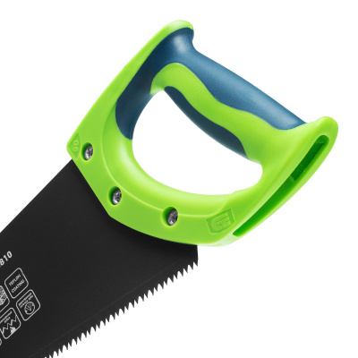 Ножовка по дереву "Зубец", 400 мм, 7-8 TPI, каленый зуб 2D, защитное покрытие, двухкомпонентная рукоятка Сибртех по ценам производителя в Москве с доставкой по всей России