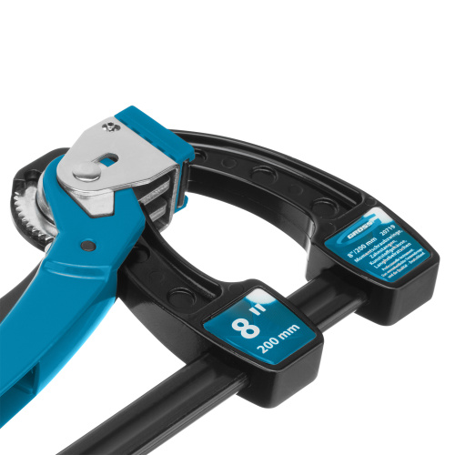 Струбцина реечная быстрозажимная 8, металлический корпус, рычажный храповой механизм, 200 мм Gross по ценам производителя в Москве с доставкой по всей России