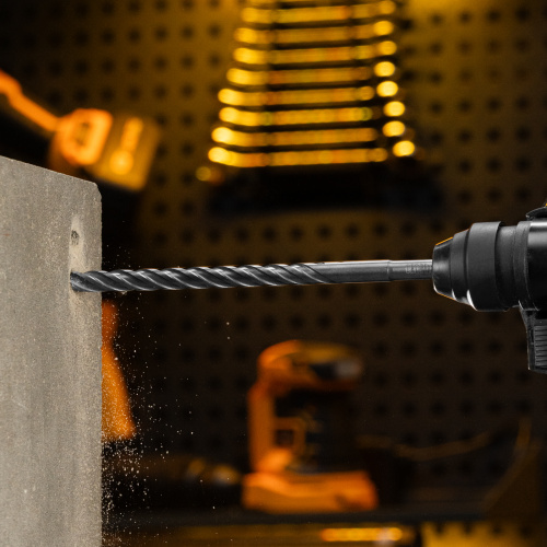 Бур по бетону, цельная крестовая пластина, 12x265 мм, SDS PLUS Denzel по ценам производителя в Москве с доставкой по всей России