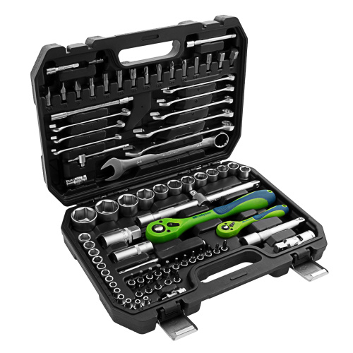 Набор инструментов 82 предмета, CrV, 1/2", 1/4" Сибртех по ценам производителя в Москве с доставкой по всей России