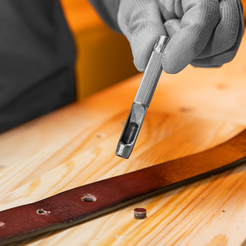 Набор пробойников для кожи 3 4 5 6 7 8 9 10 12 14 16 19 мм, 12 шт, чехол Сибртех по ценам производителя в Москве с доставкой по всей России