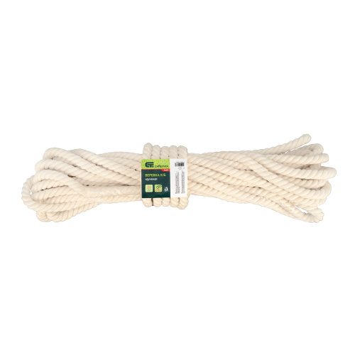 Веревка х/б, D 10 мм, L 11 м, крученая, 211 кгс Сибртех по ценам производителя в Москве с доставкой по всей России