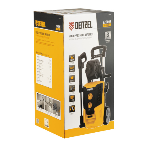 Моечная машина высокого давления R-180D, 2200 Вт, 180 бар, 380 л/ч, с барабаном Denzel по ценам производителя в Москве с доставкой по всей России