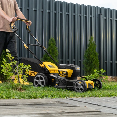 Газонокосилка аккумуляторная бесщет. DLM-460, 460 мм, травосб. 65 л., Li-Ion, 40 В Denzel по ценам производителя в Москве с доставкой по всей России