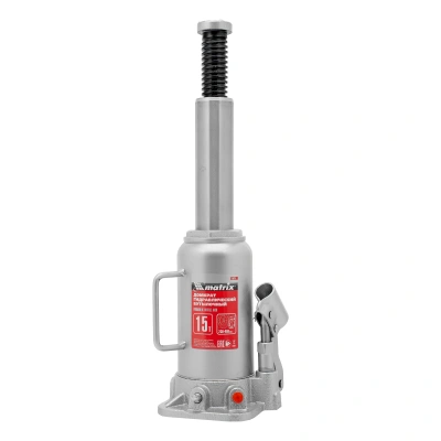 Домкрат гидравлический бутылочный, 15 т, высота подъема 230-460 мм Matrix по ценам производителя в Москве с доставкой по всей России