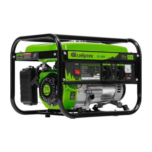 Генератор бензиновый БС-2800, 2.5 кВт, 230В, четырехтактный, 15 л, ручной стартер Сибртех по ценам производителя в Москве с доставкой по всей России